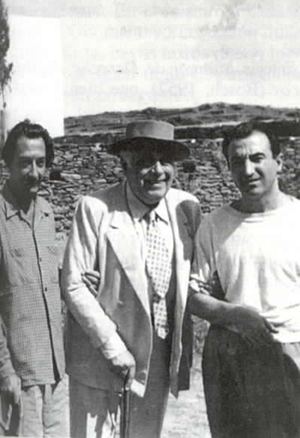 Con Salvador Dalí y Cesáreo Rodríguez Aguilera